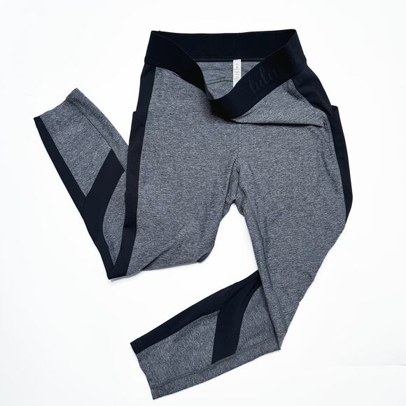 Lululemon Box It Out Tight Heathered Grey Black W5AU7S Luxtreme Leggings 12 - Picture 4 of 16